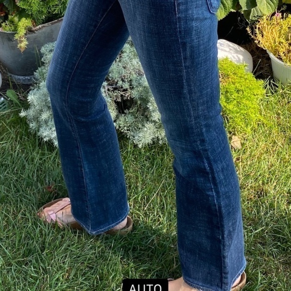 Red Engine Boot Cut Slightly Distressed Jeans - image 4